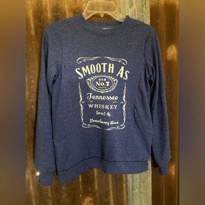 Blue Graphic western Sweatshirt
